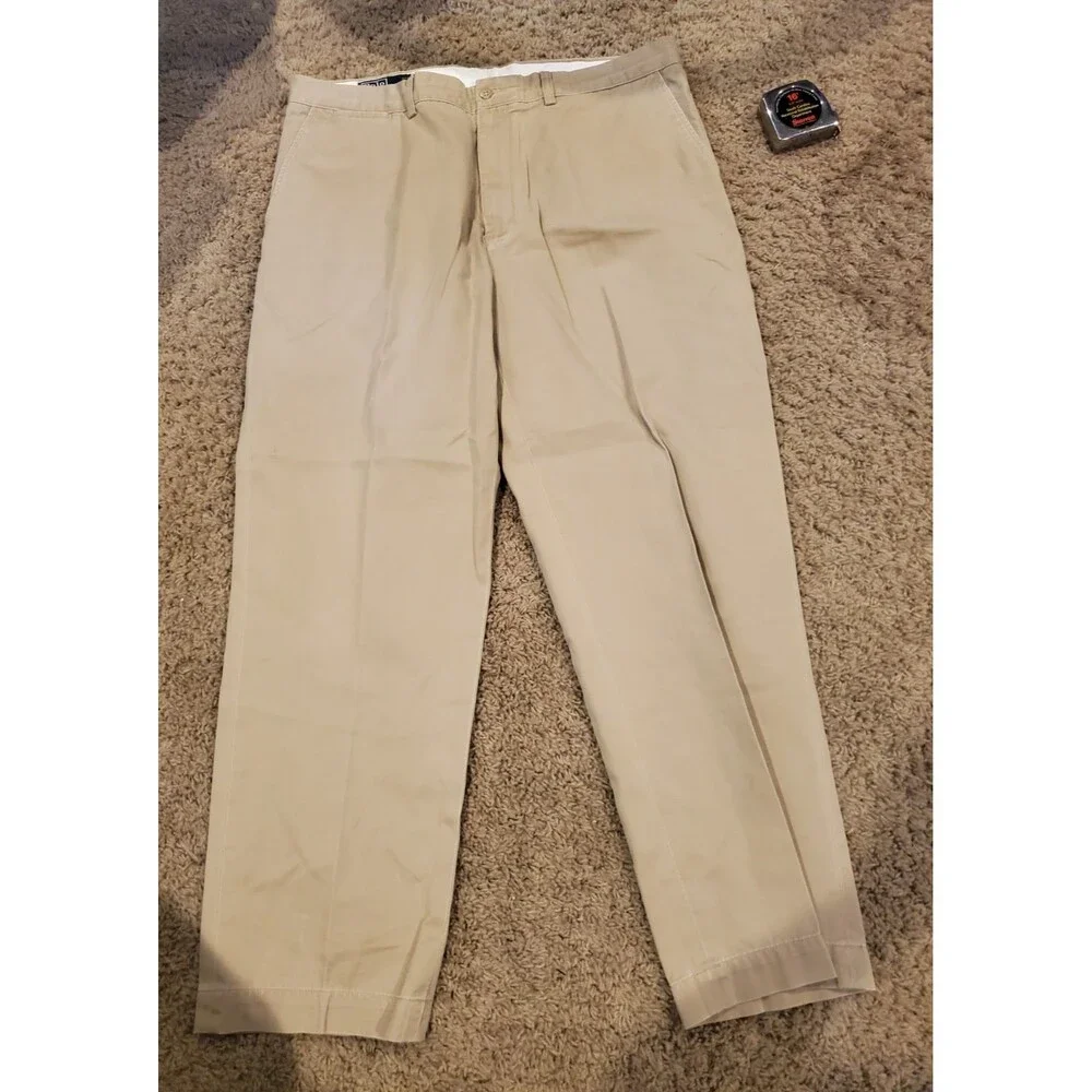 Polo Ralph Lauren Prospect Pant Men Chino Trousers Beige Khaki 100% Cotton 36x30